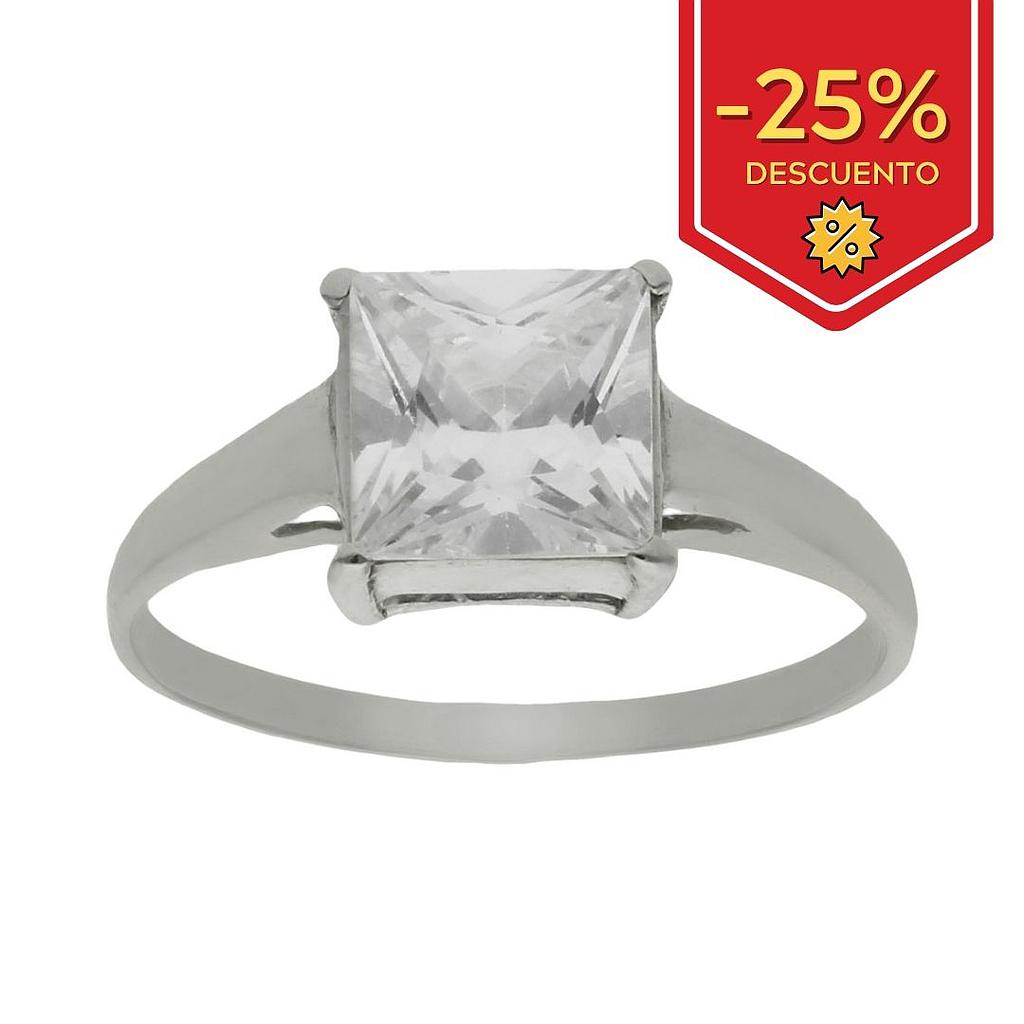 SORTIJA ORO BLANCO 18KL CIRCONITA