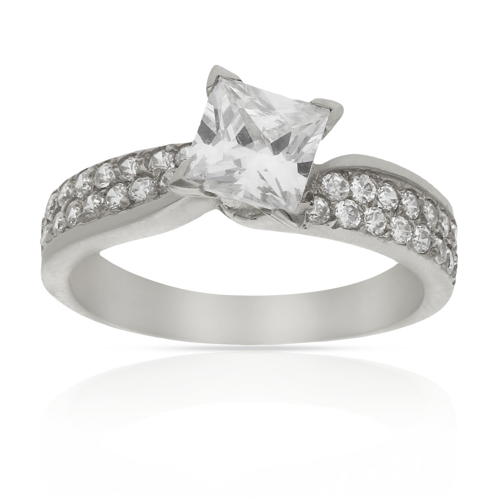 SORTIJA ORO BLANCO 18KL CIRCONITAS