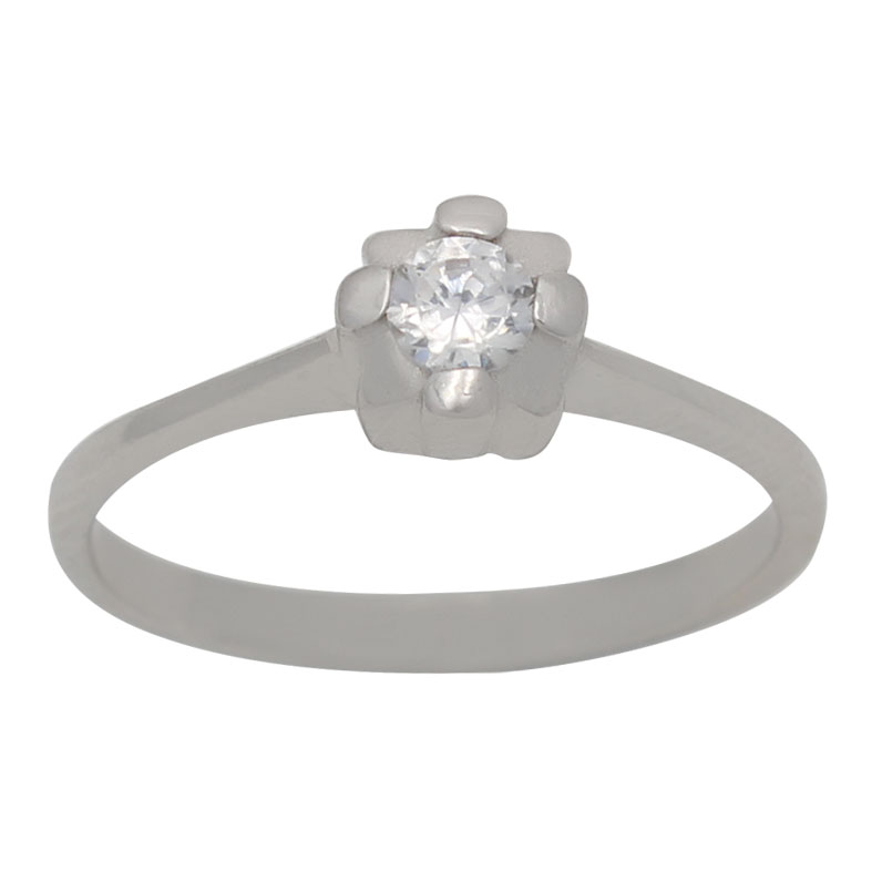 SORTIJA ORO BLANCO 18KL  CIRCONITA