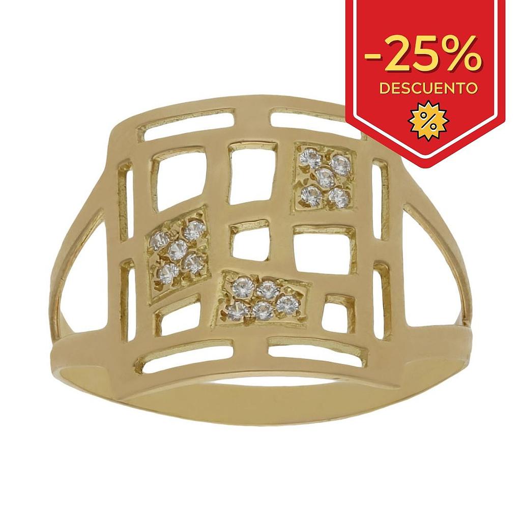 SORTIJA ORO 18KL CIRCONITAS