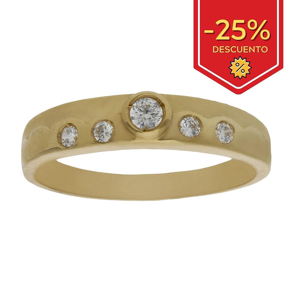 SORTIJA ORO 18KL CIRCONITAS