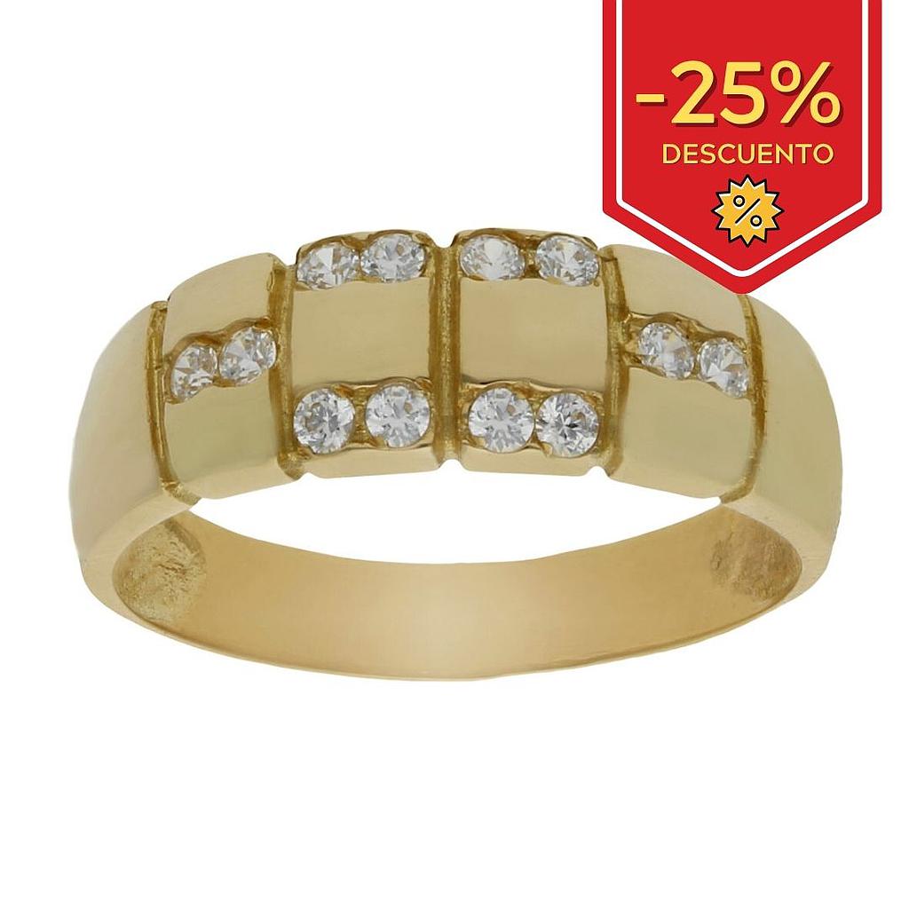 SORTIJA ORO 18KL CIRCONITAS