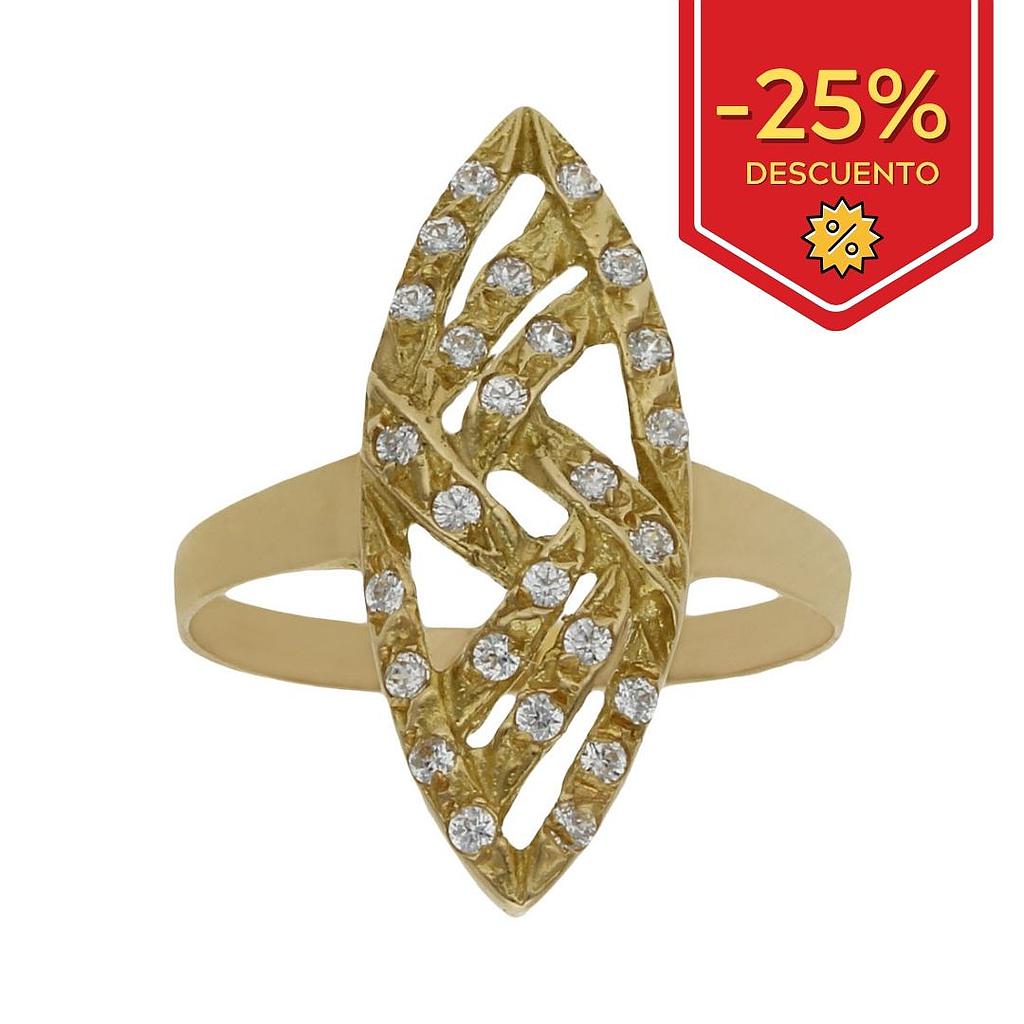 SORTIJA LANZADERA ORO 18KL CIRCONITAS