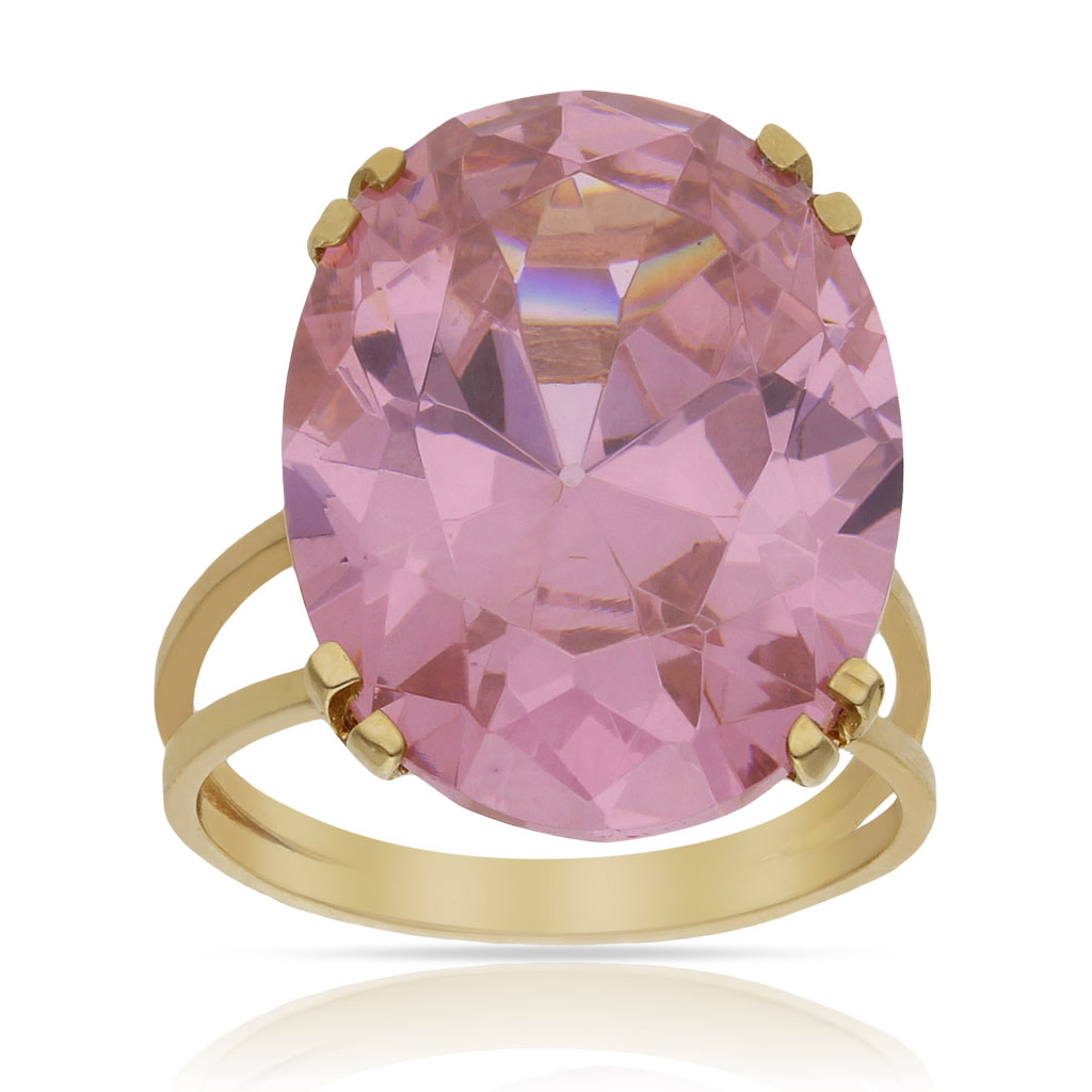 SORTIJA ORO 18KL - PIEDRA ROSA