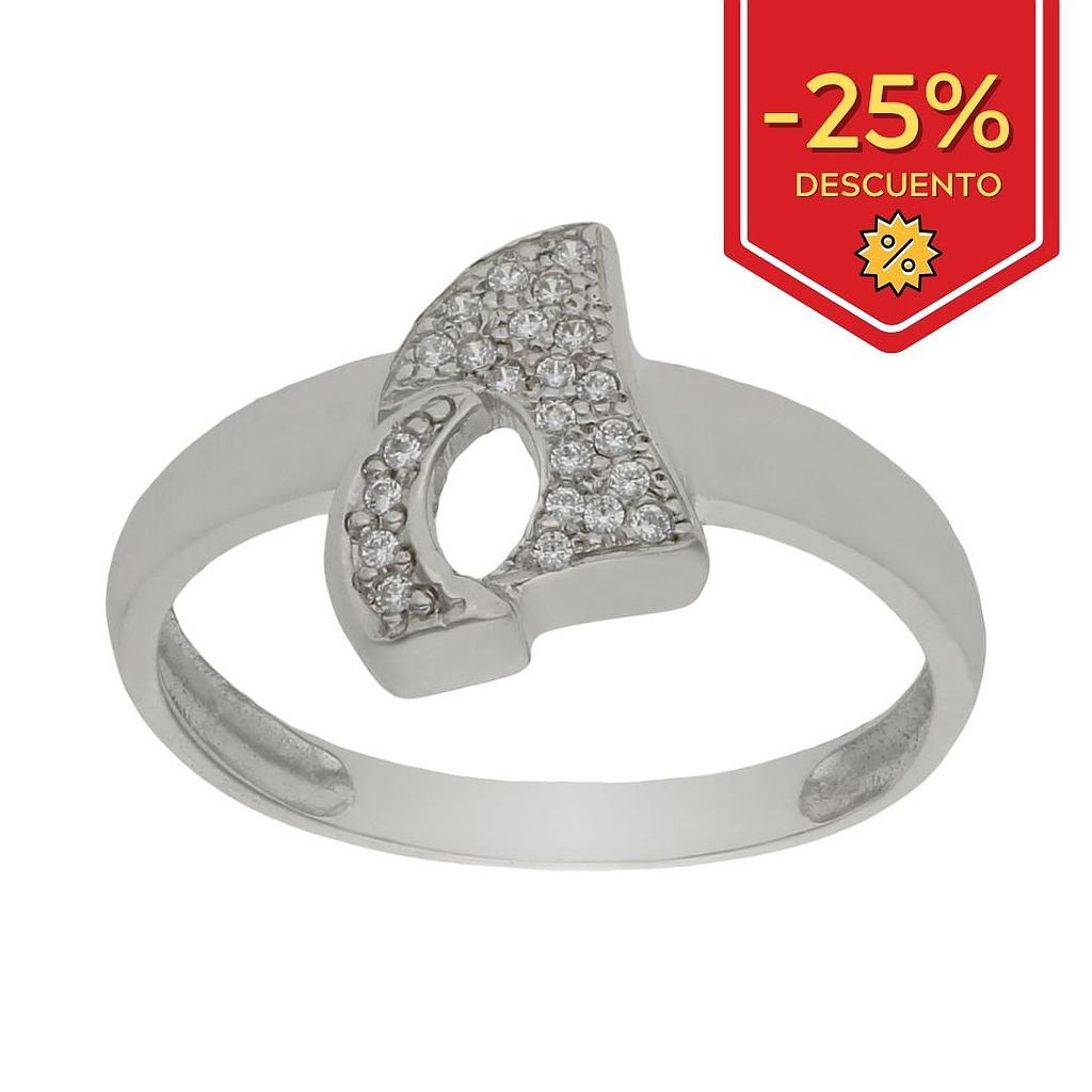 SORTIJA ORO BLANCO 18KL CIRCONITAS