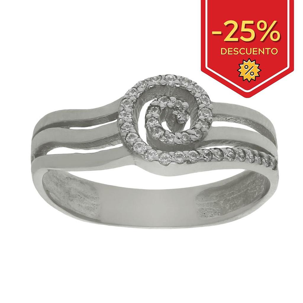 SORTIJA ORO BLANCO 18KL CIRCONITAS