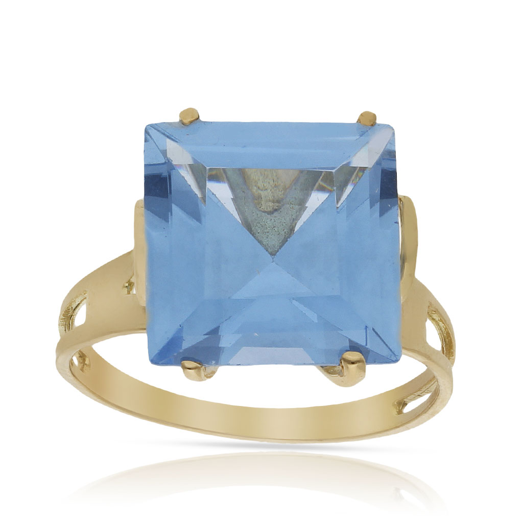 SORTIJA ORO 18KL - PIEDRA AZUL