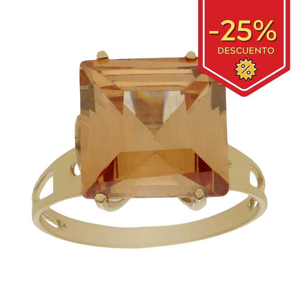 SORTIJA ORO 18KL - PIEDRA CHAMPAN