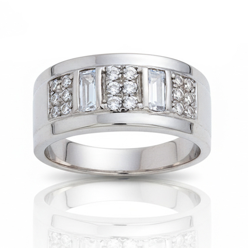 SORTIJA ORO BLANCO 18KL  CIRCONITAS