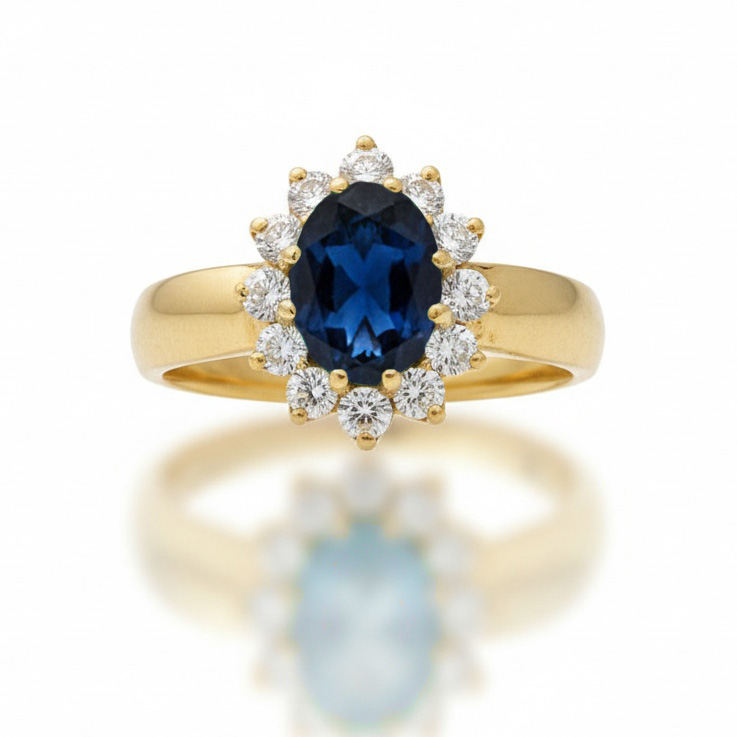 SORTIJA ORO 18KL ZAFIRO FINO