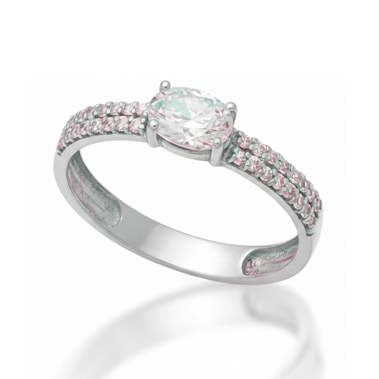 SORTIJA ORO BLANCO 18KL CIRCONITAS