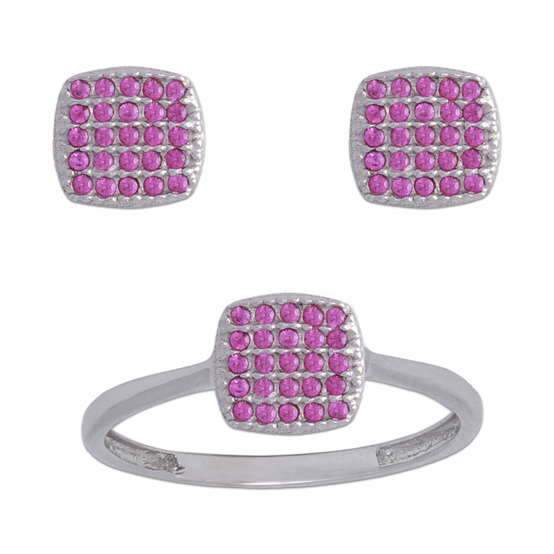 SORTIJA ORO BLANCO 18KL COLOR ROSA