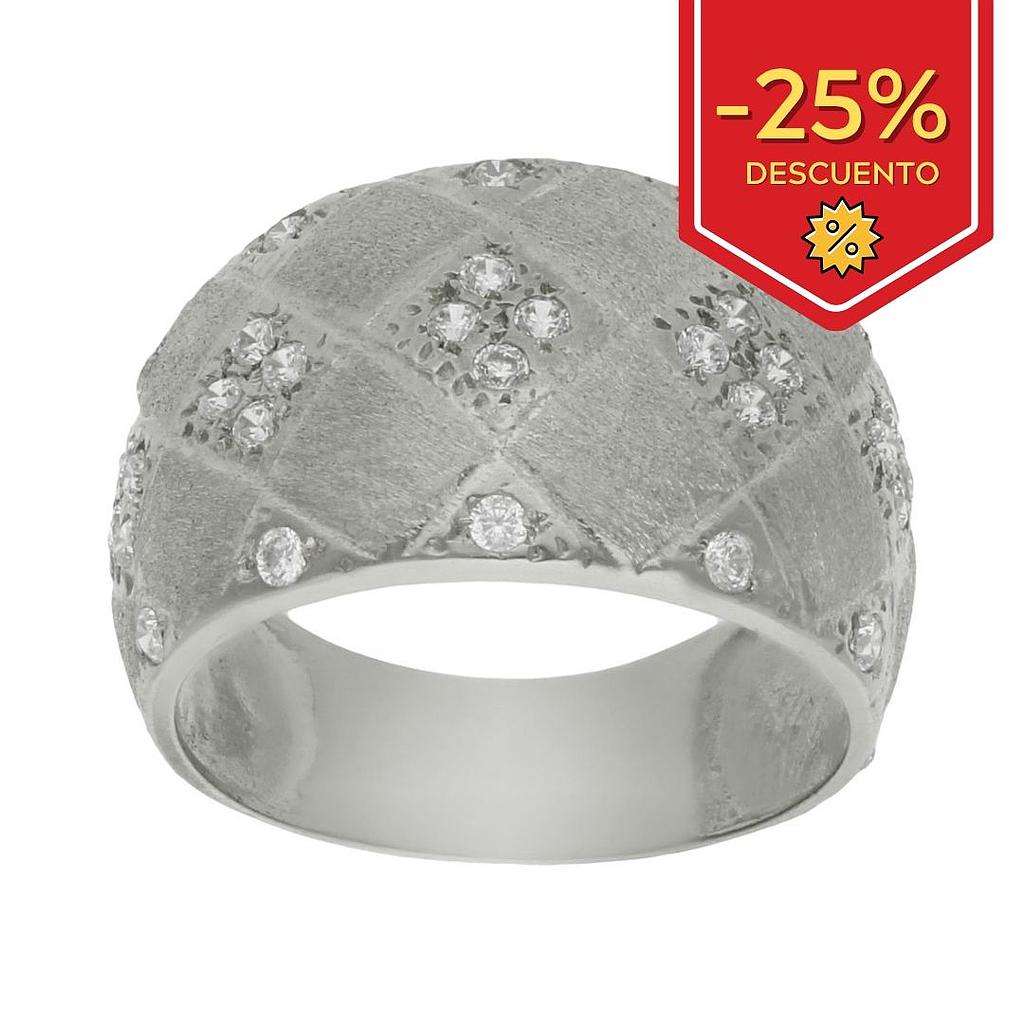 SORTIJA ORO BLANCO 18KL CIRCONITAS