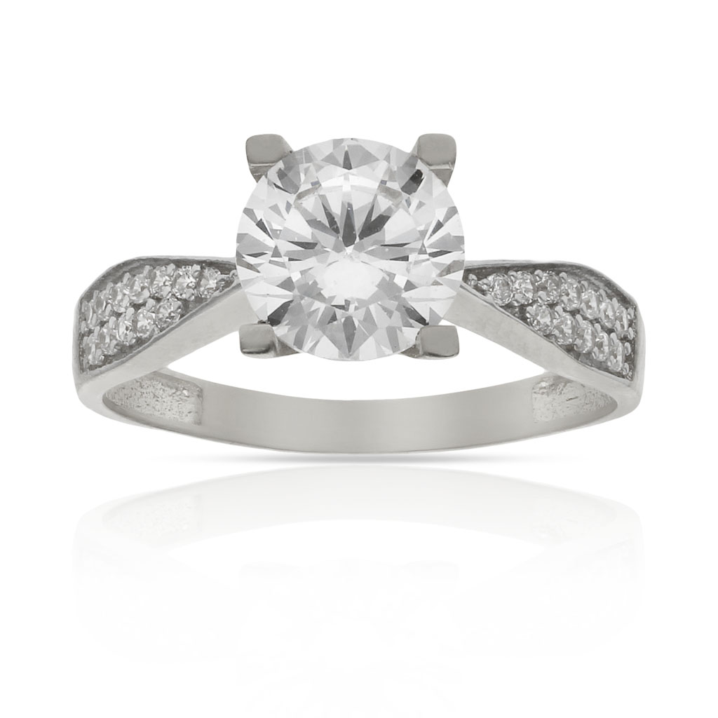 SORTIJA ORO BLANCO 18KL CIRCONITAS