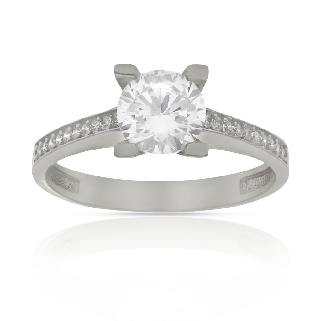 SORTIJA ORO BLANCO 18KL CIRCONITAS