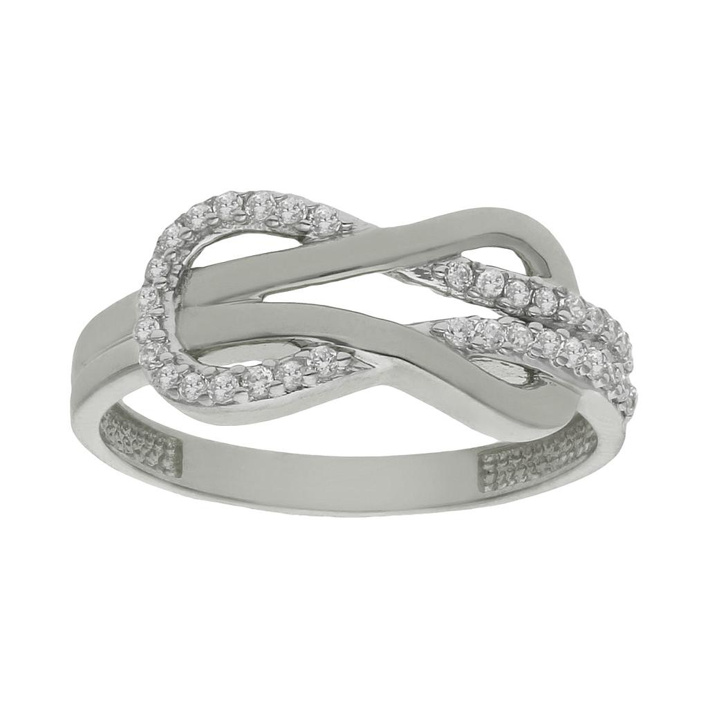 SORTIJA ORO BLANCO 18KL INFINITO CIRCONITAS