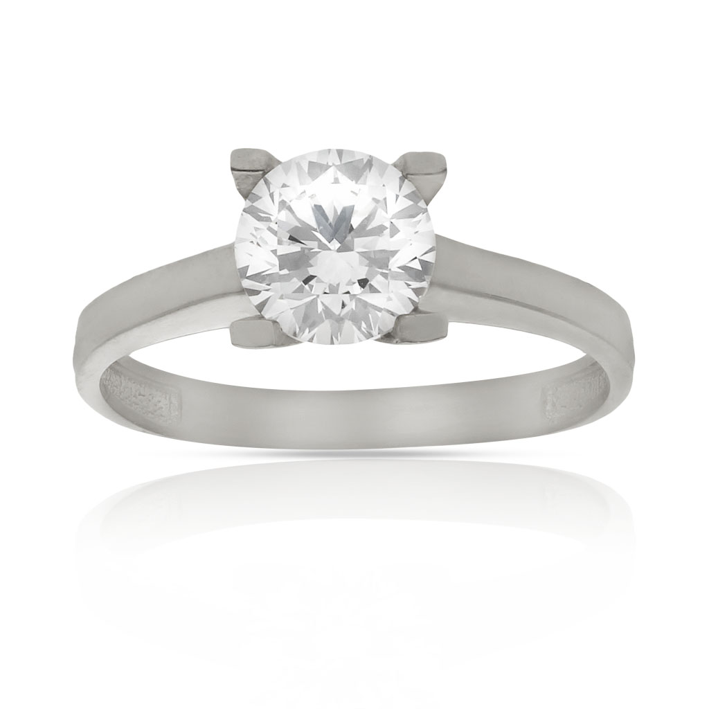 SORTIJA ORO BLANCO 18KL CIRCONITA