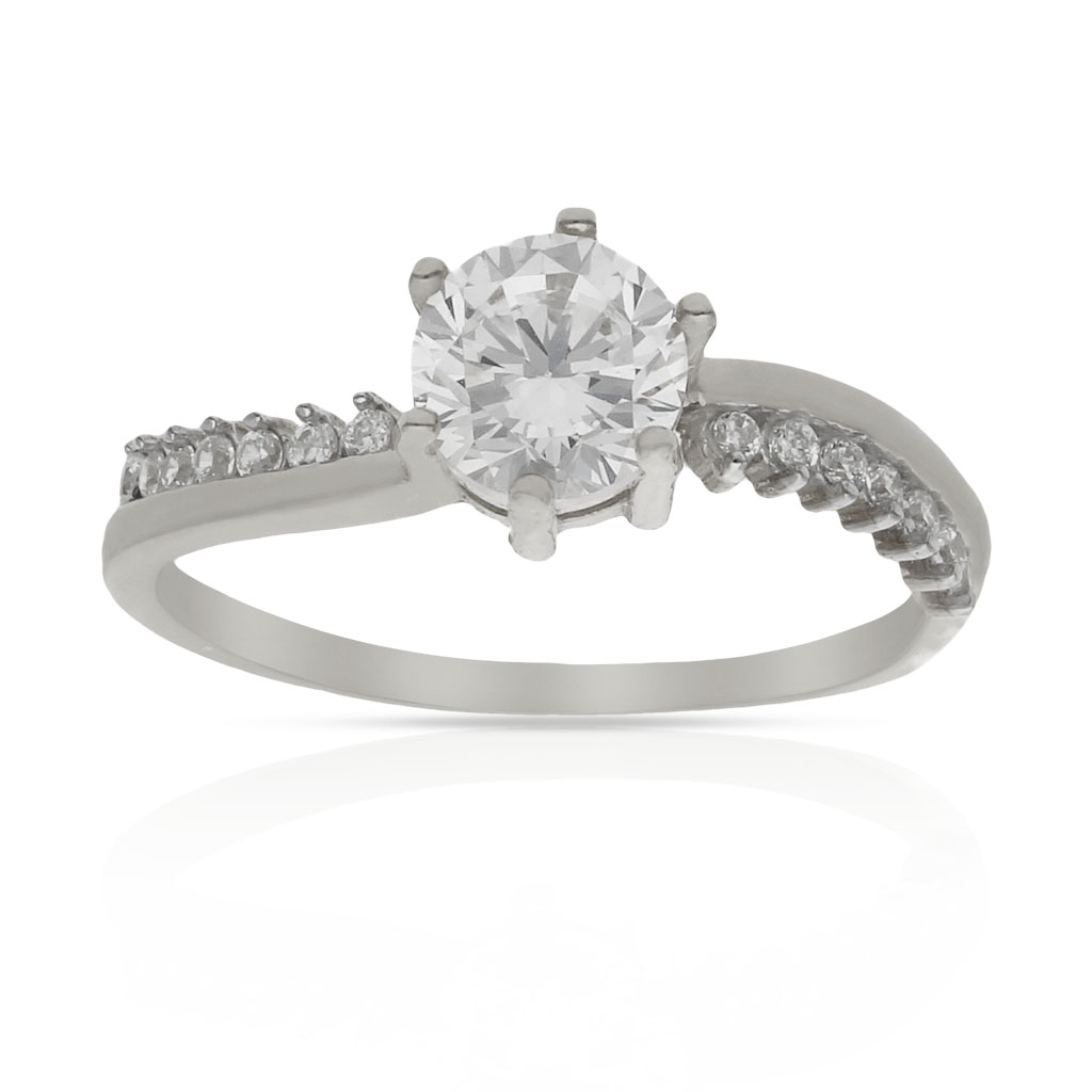 SORTIJA ORO BLANCO 18KL CIRCONITAS