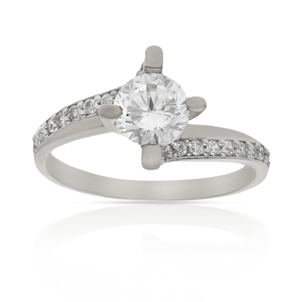 SORTIJA ORO BLANCO 18KL CIRCONITAS