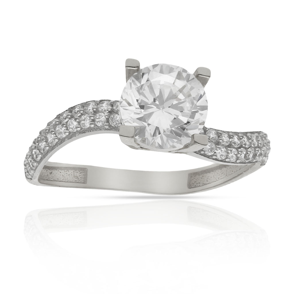 SORTIJA ORO BLANCO 18KL CIRCONITAS