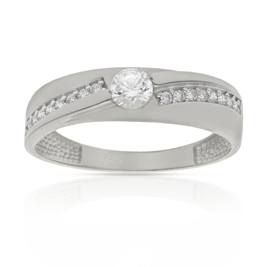 SORTIJA ORO BLANCO 18KL CIRCONITAS