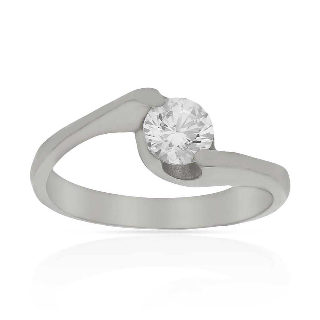 SORTIJA ORO BLANCO 18KL CIRCONITA