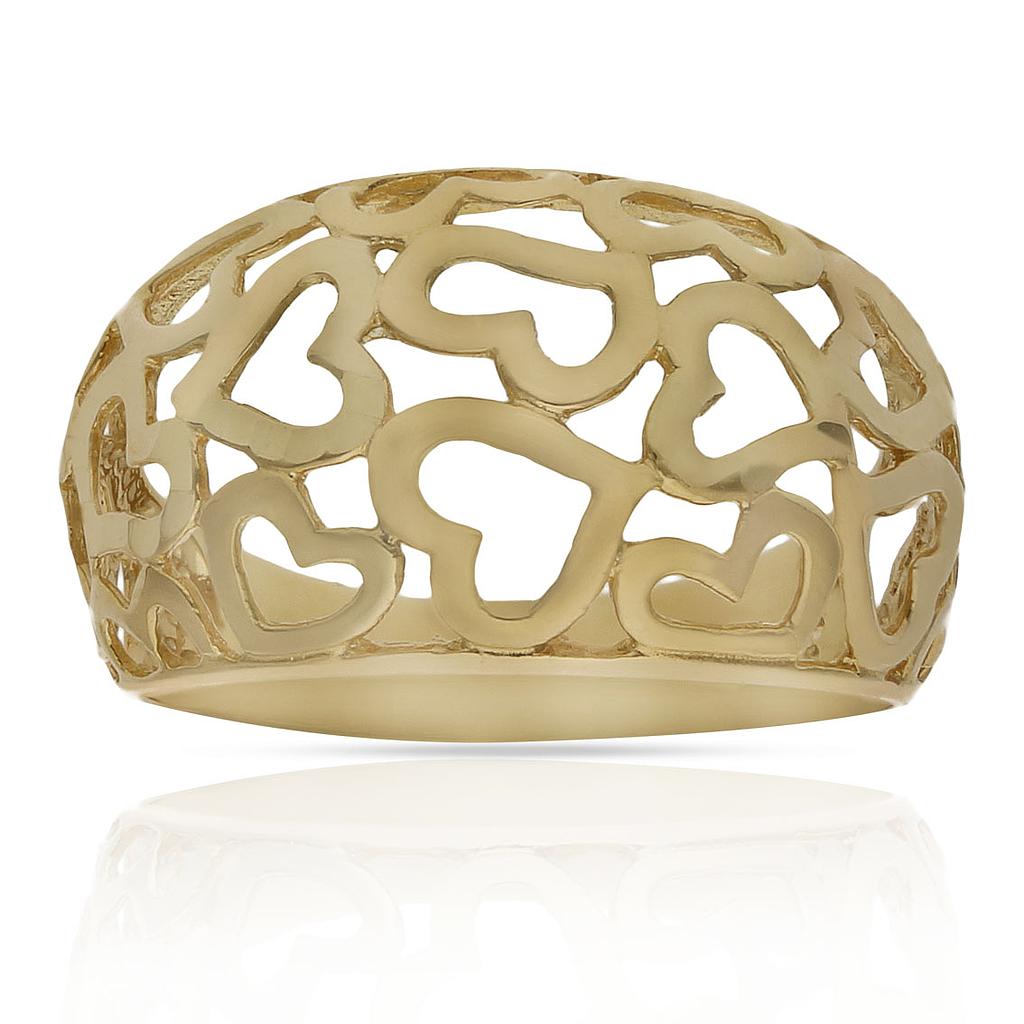 SORTIJA ORO 18KL CALADA CORAZONES