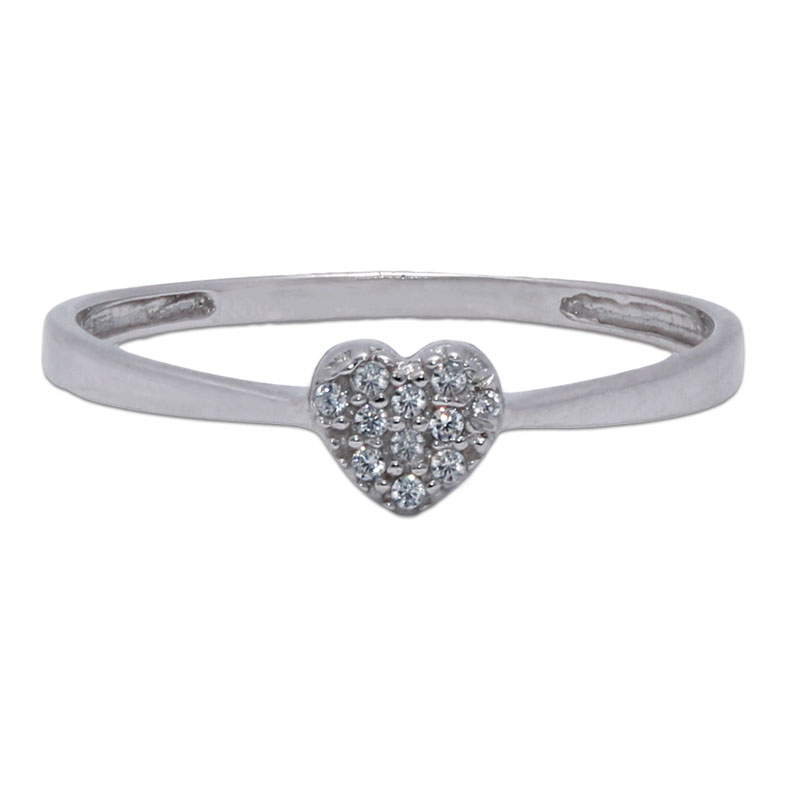 SORTIJA CORAZON ORO BLANCO 18KL 