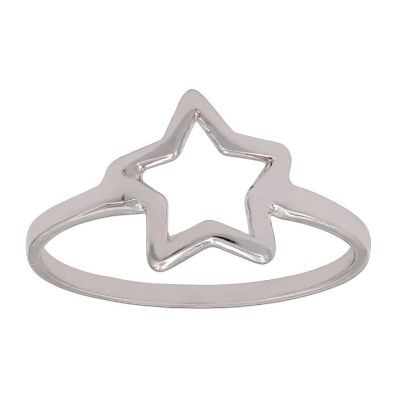 SORTIJA ORO BLANCO 18KL ESTRELLA