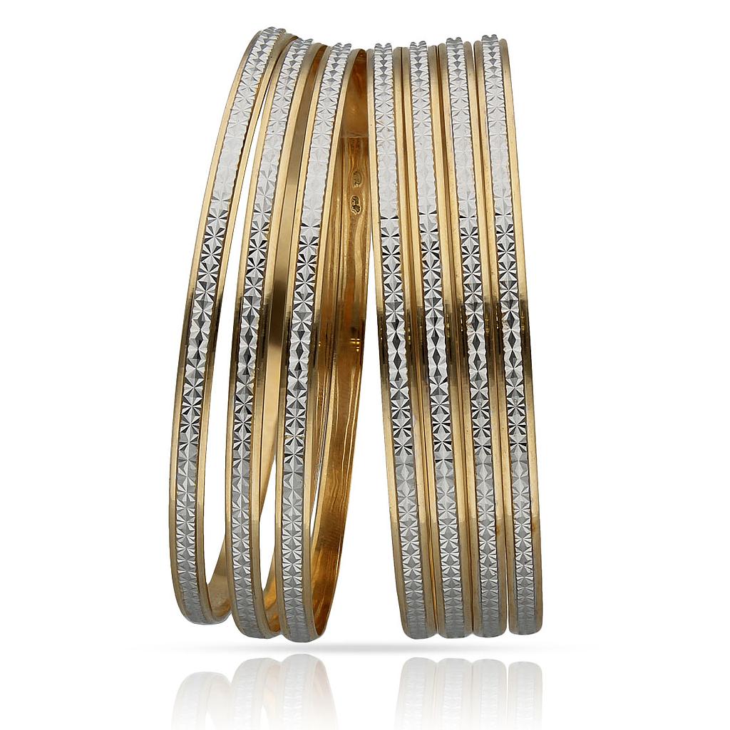 SEMANARIO ORO 18KL BICOLOR - 4MM