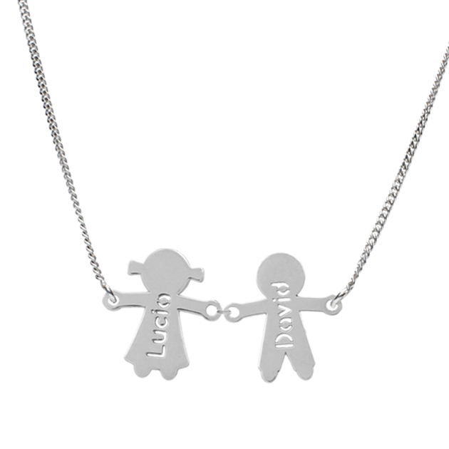GARGANTILLA PLATA 925MM NOMBRE NIÑA + NIÑO