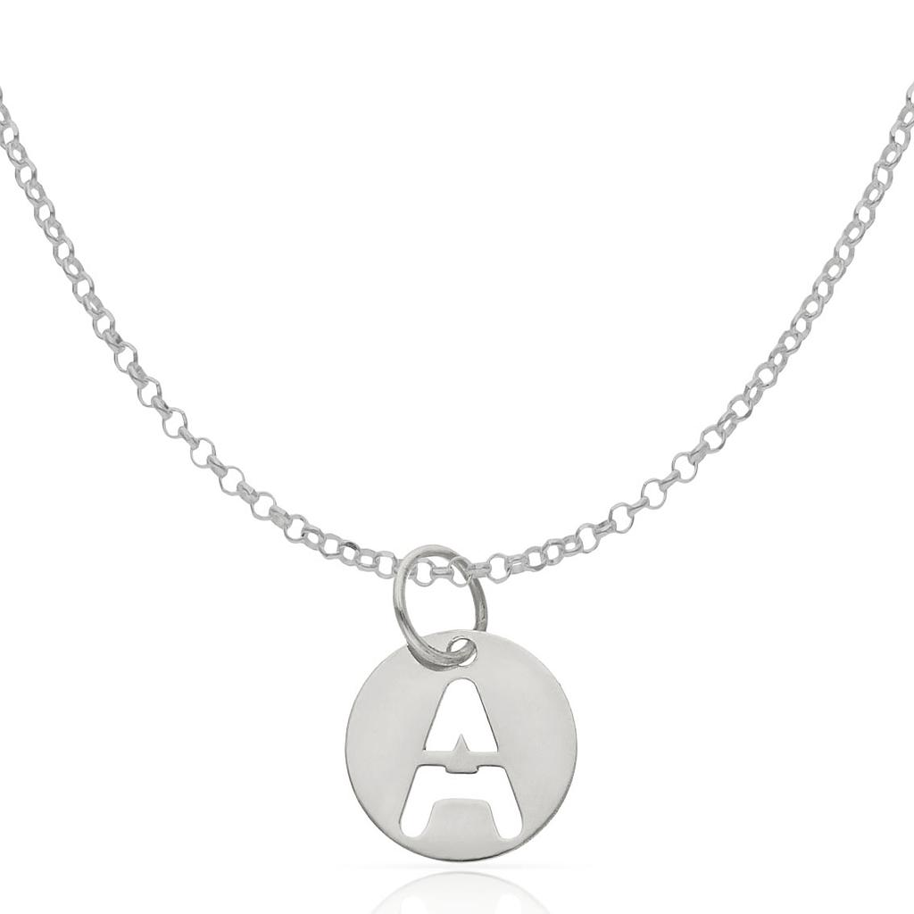 GARGANTILLA PLATA 925MM LETRA CALADA - 12MM