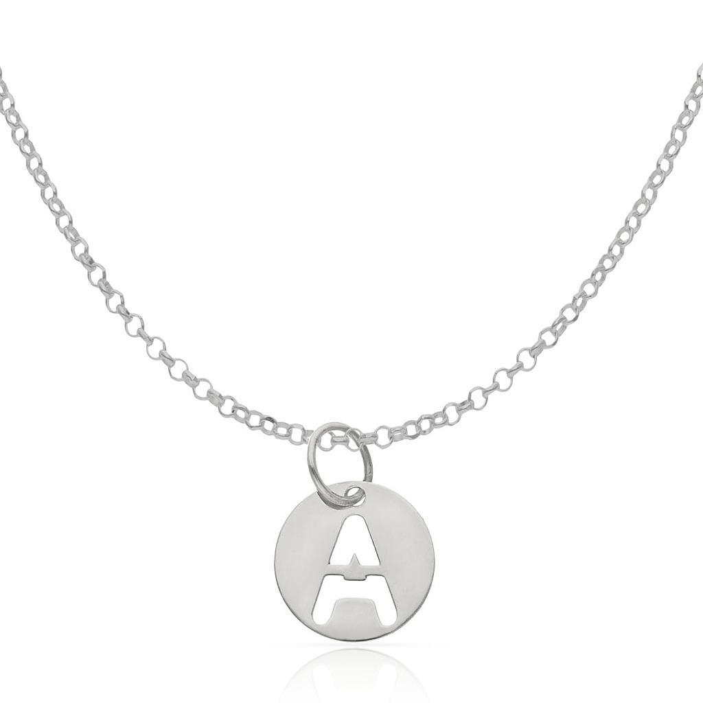 GARGANTILLA PLATA 925MM LETRA CALADA - 10MM