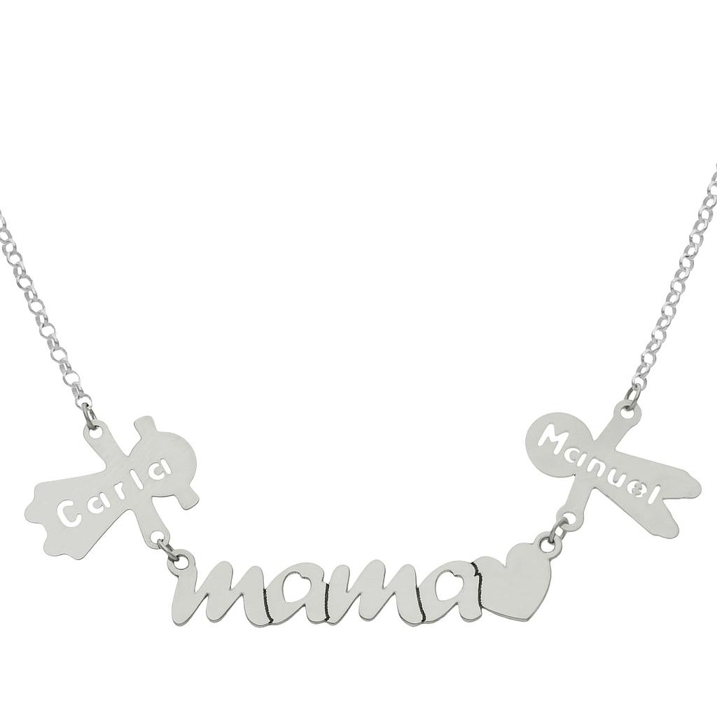 GARGANTILLA PLATA 925MM MAMA + 2 NIÑOS