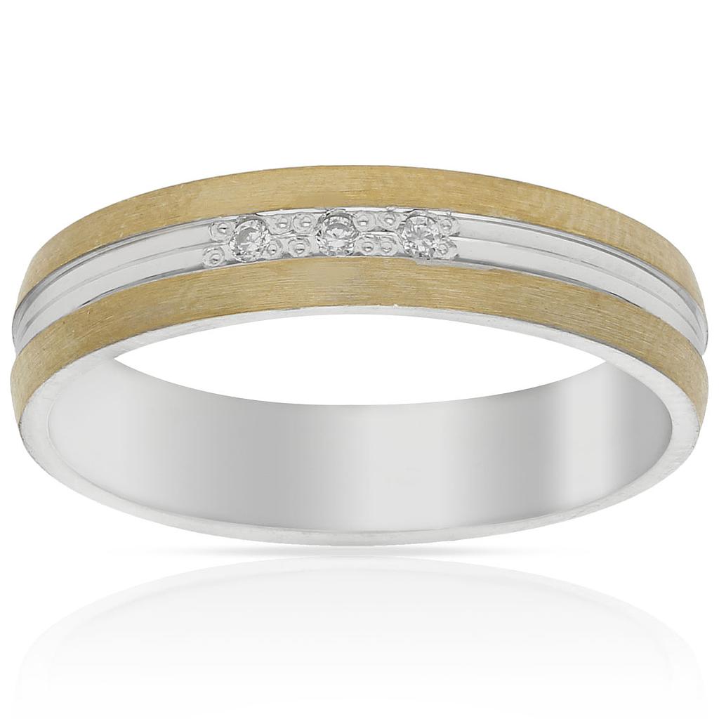 ALIANZA PLATA 925MM 3 CIRCONITAS - 5MM