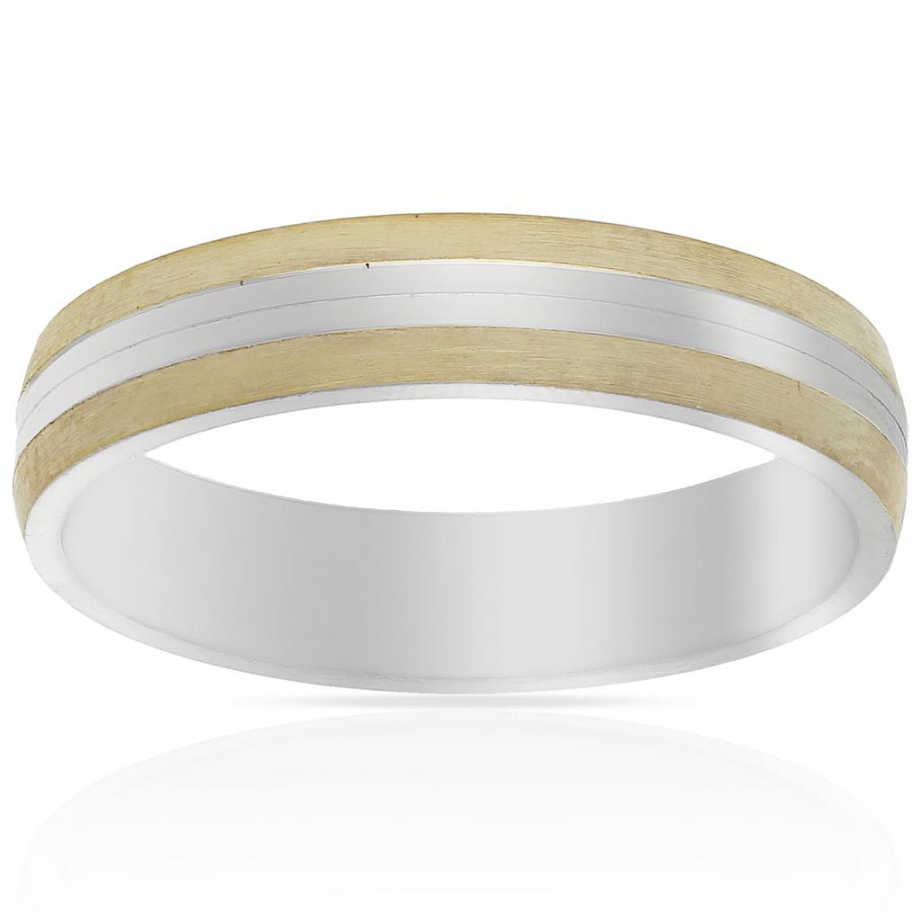 ALIANZA PLATA 925MM BICOLOR - 5MM