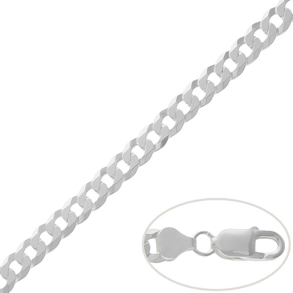 CADENA PLATA 925MM BARBADA - 8MM