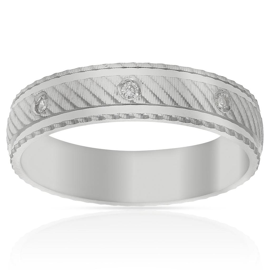 ALIANZA PLATA 925MM 3 CIRCONITAS - 5MM