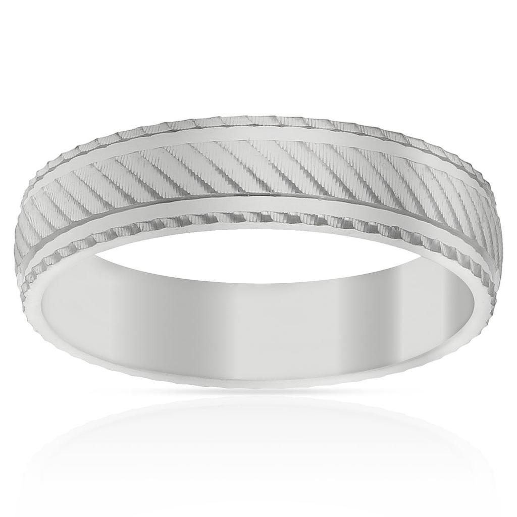 ALIANZA PLATA 925MM TALLADA - 5MM