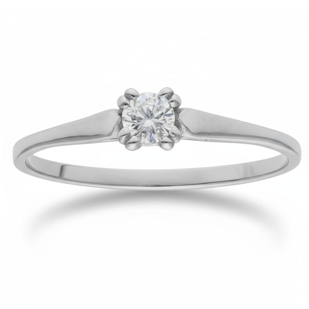 SORTIJA ORO BLANCO 18KL DIAMANTE