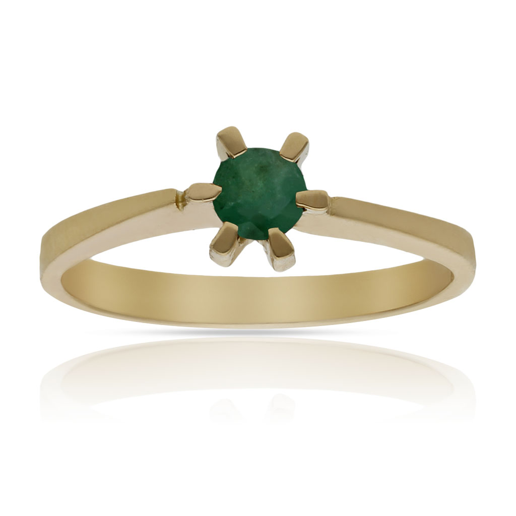 SORTIJA ORO 18KL ESMERALDA FINA