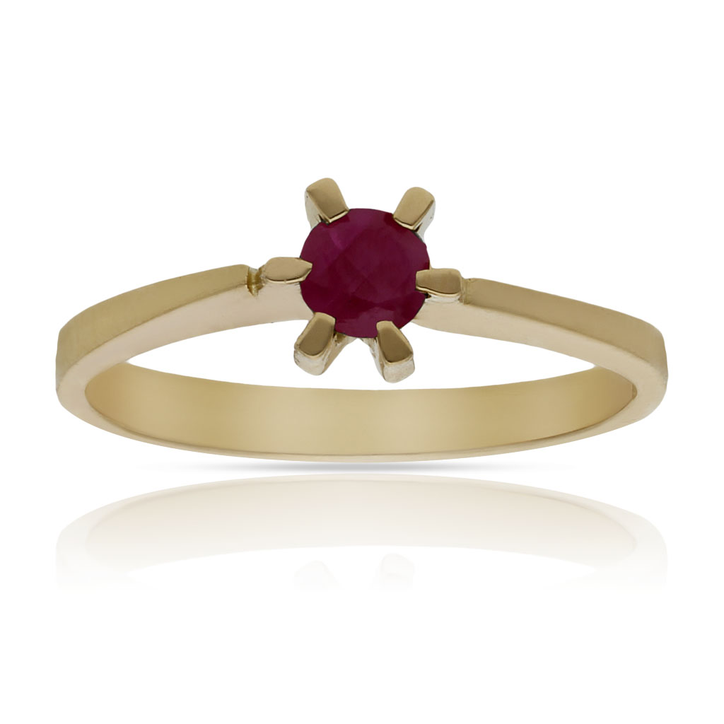 SORTIJA ORO 18KL RUBI FINO