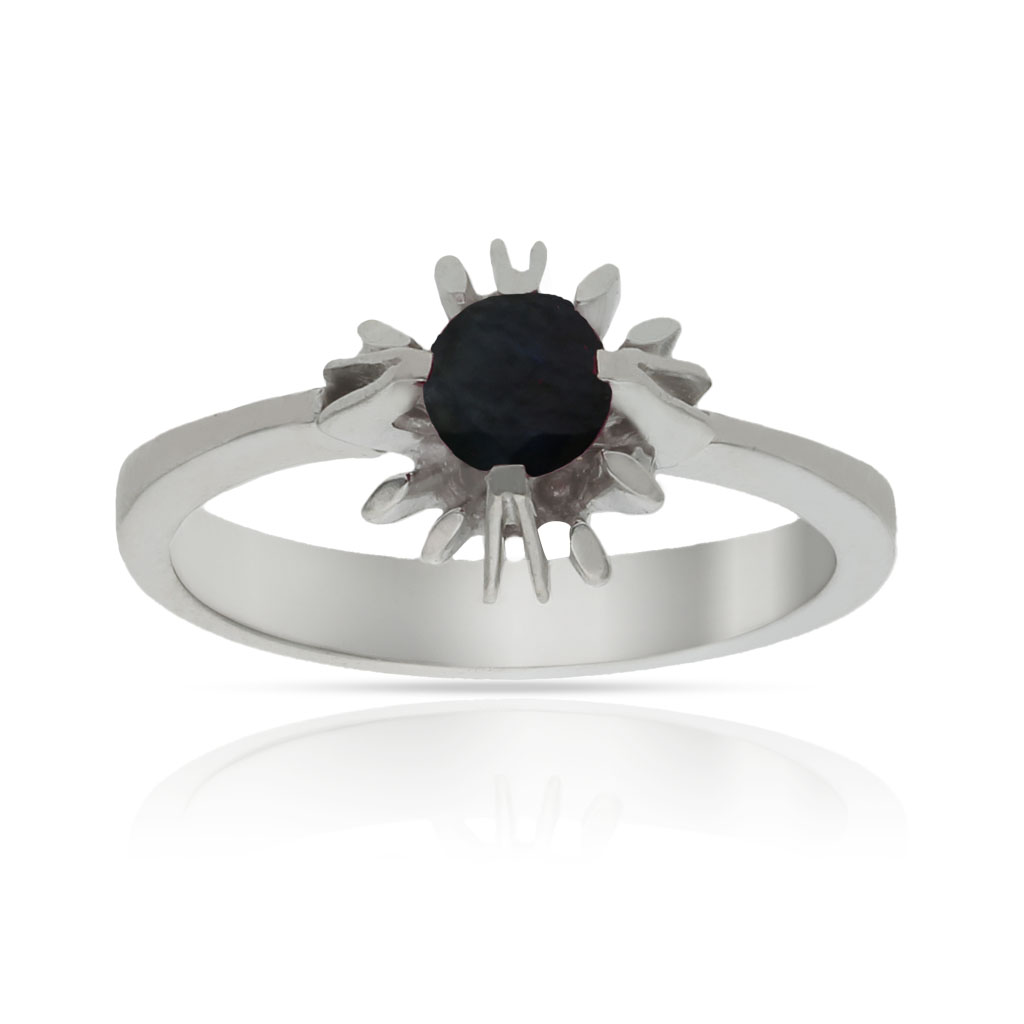 SORTIJA ORO BLANCO 18KL ZAFIRO FINO