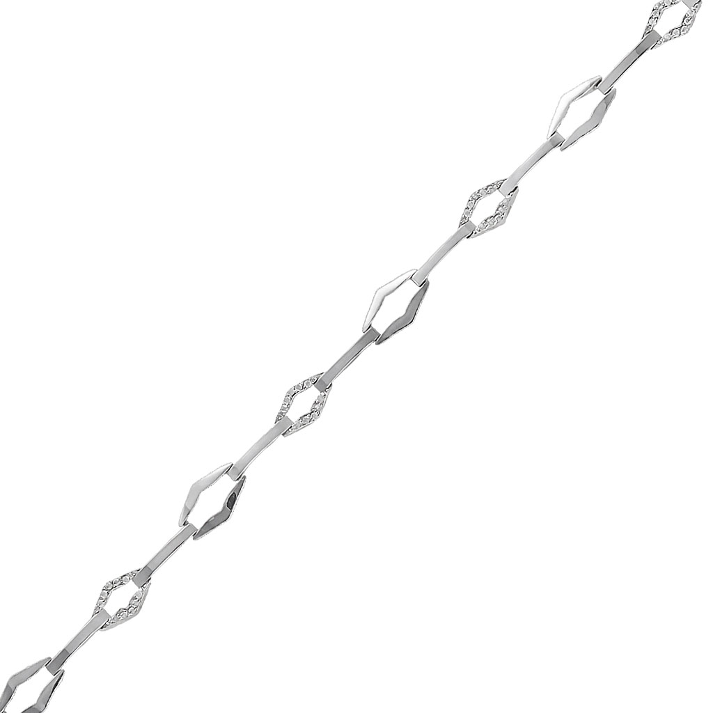 PULSERA ORO BLANCO 18KL CIRCONITAS