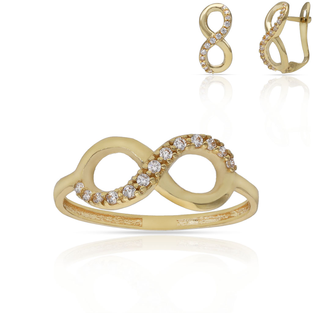 SORTIJA ORO 18KL INFINITO CIRCONITAS