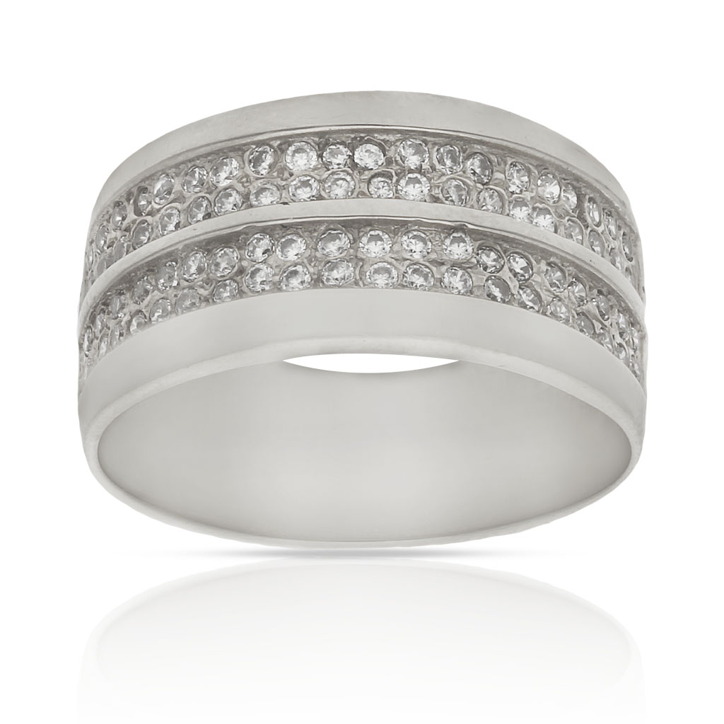 SORTIJA ORO BLANCO 18KL DIAMANTES - STOCK