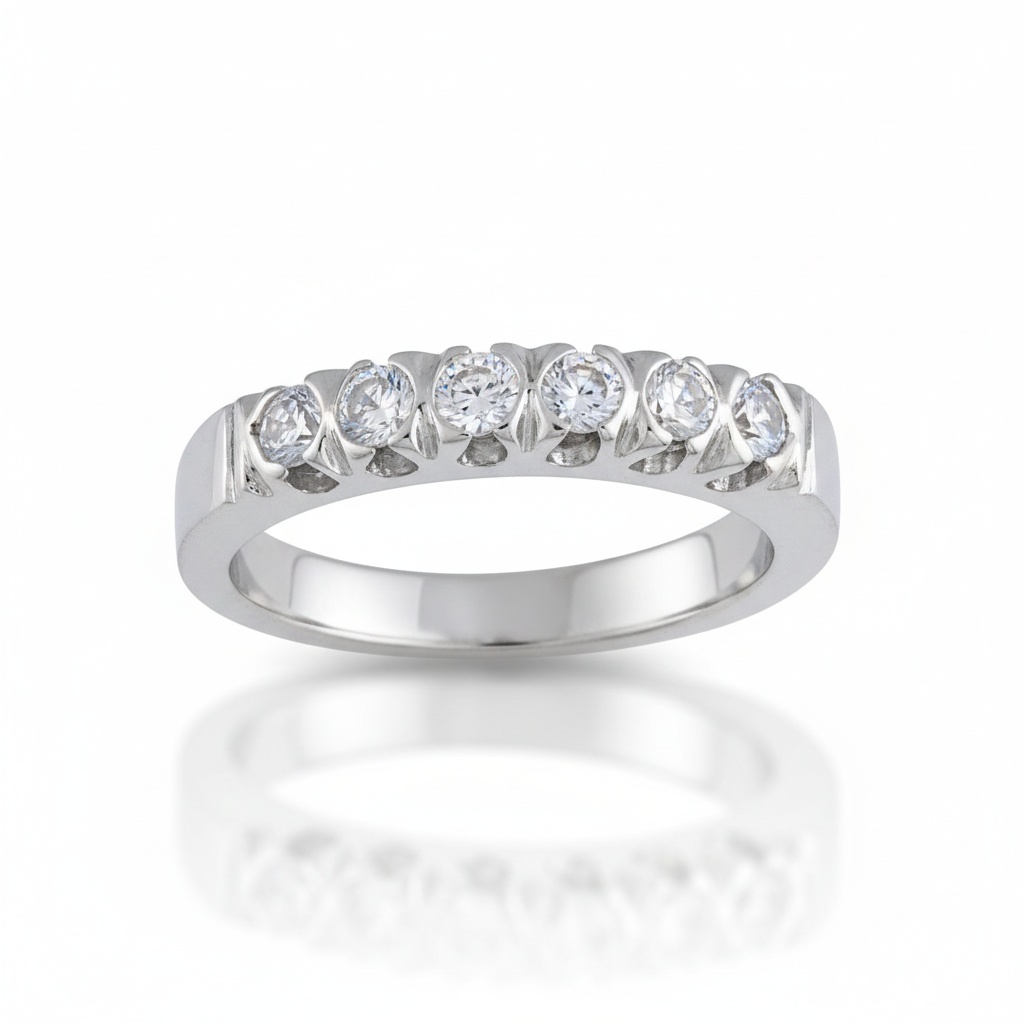 SORTIJA ORO BLANCO 18KL DIAMANTES - STOCK