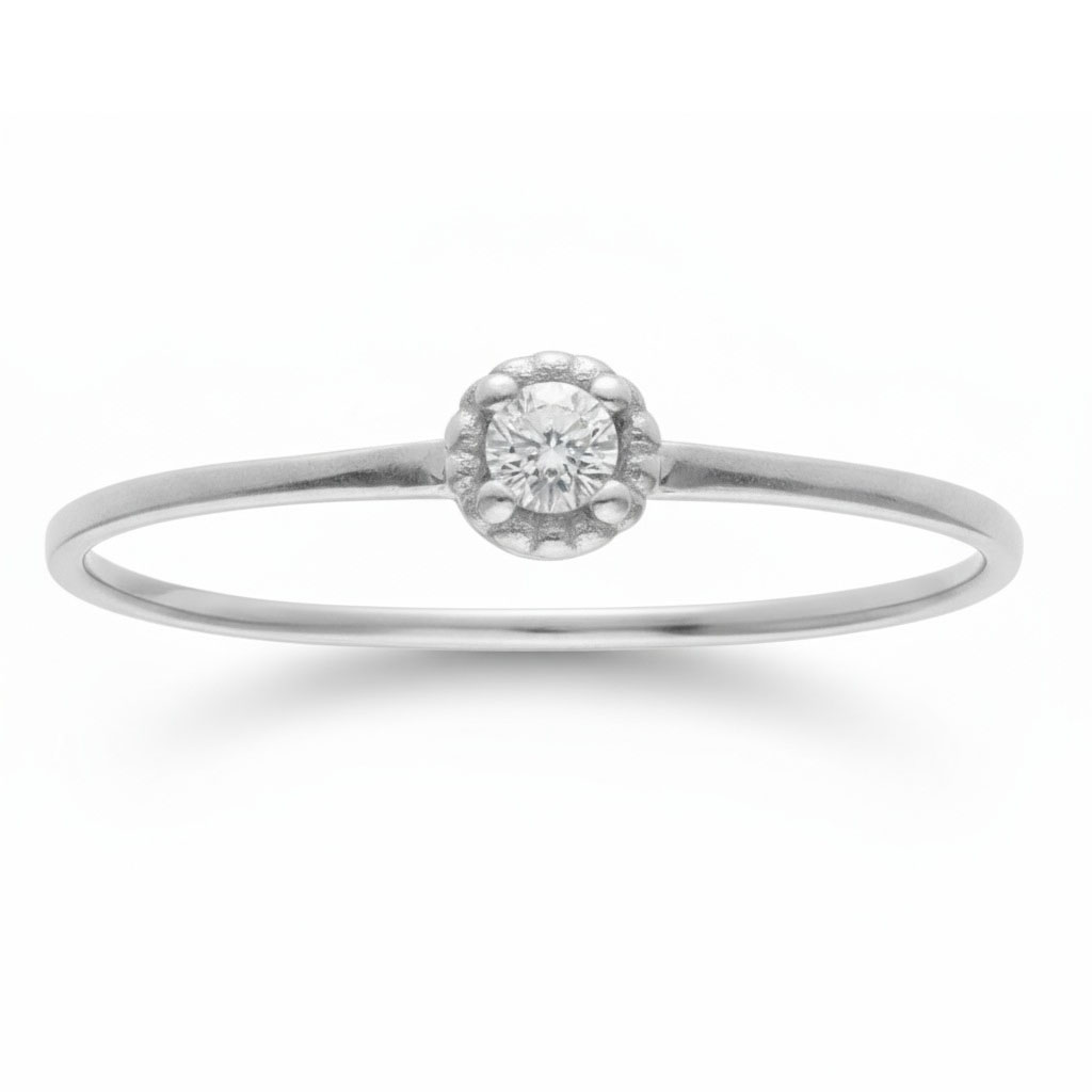 SORTIJA ORO BLANCO 18KL DIAMANTE - STOCK