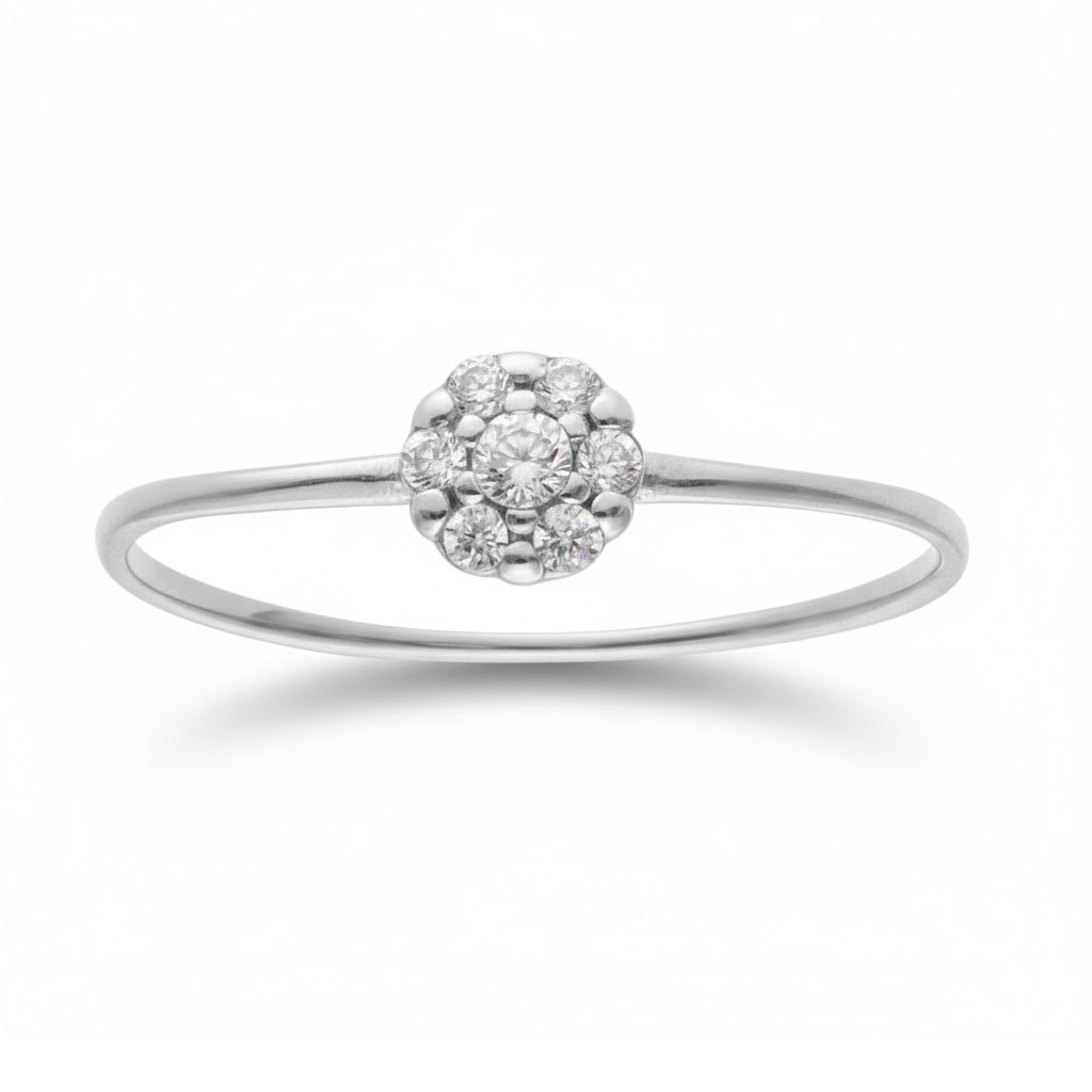 SORTIJA ORO BLANCO 18KL DIAMANTES - STOCK