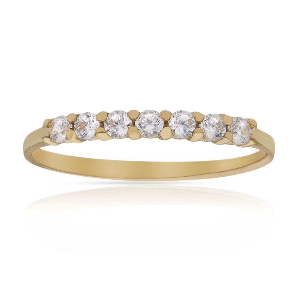 SORTIJA ORO 18KL 7 CIRCONITAS